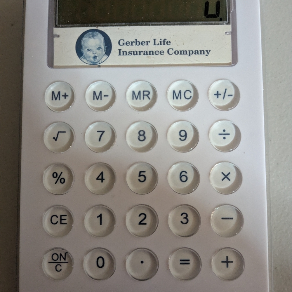 Desk Calculator, Math, Learning, Large Buttons, White, Gerber Baby Life Ins - Picture 6 of 6